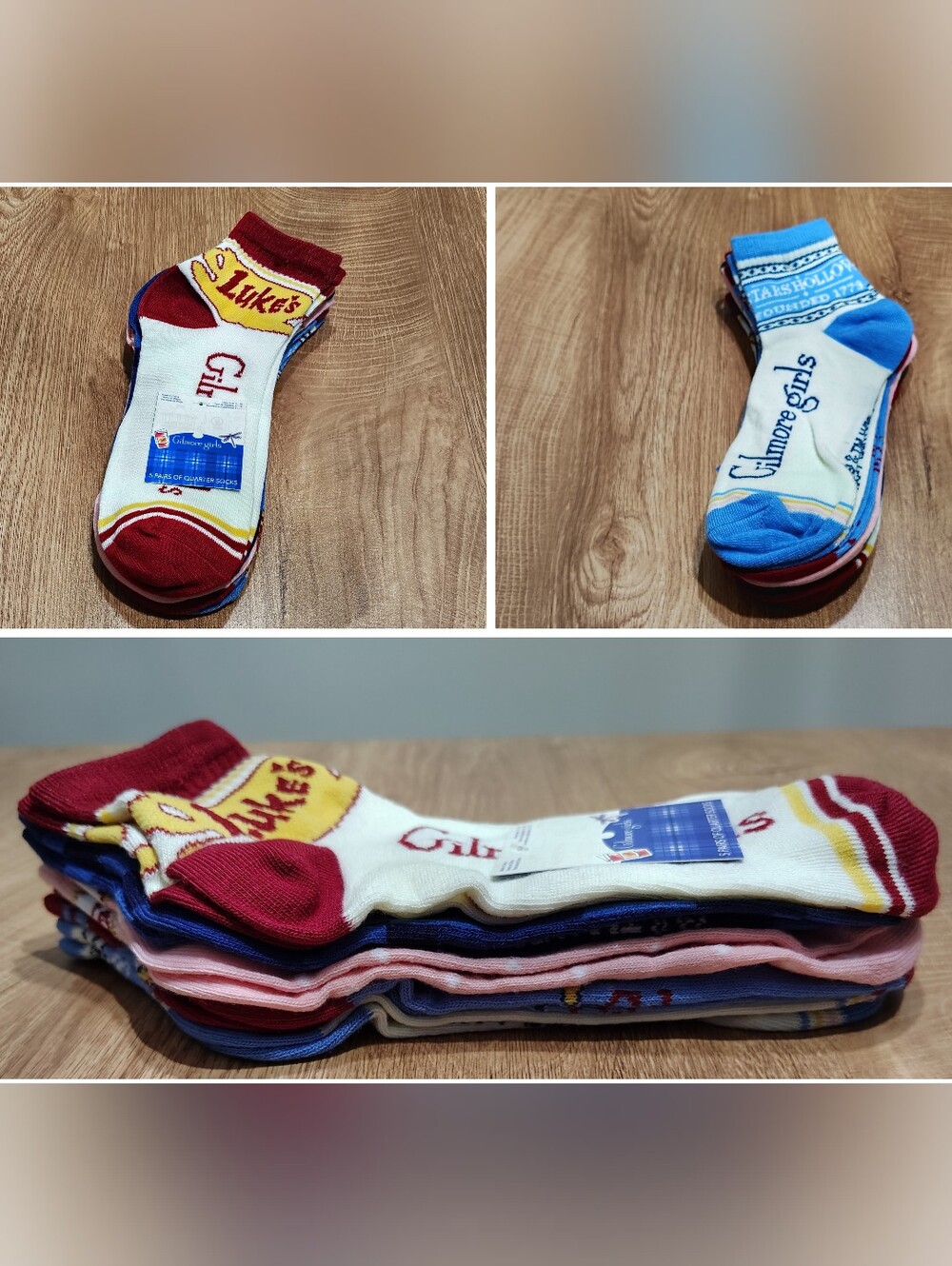 Gilmore Girls- Quarter Socks- 5 Pairs